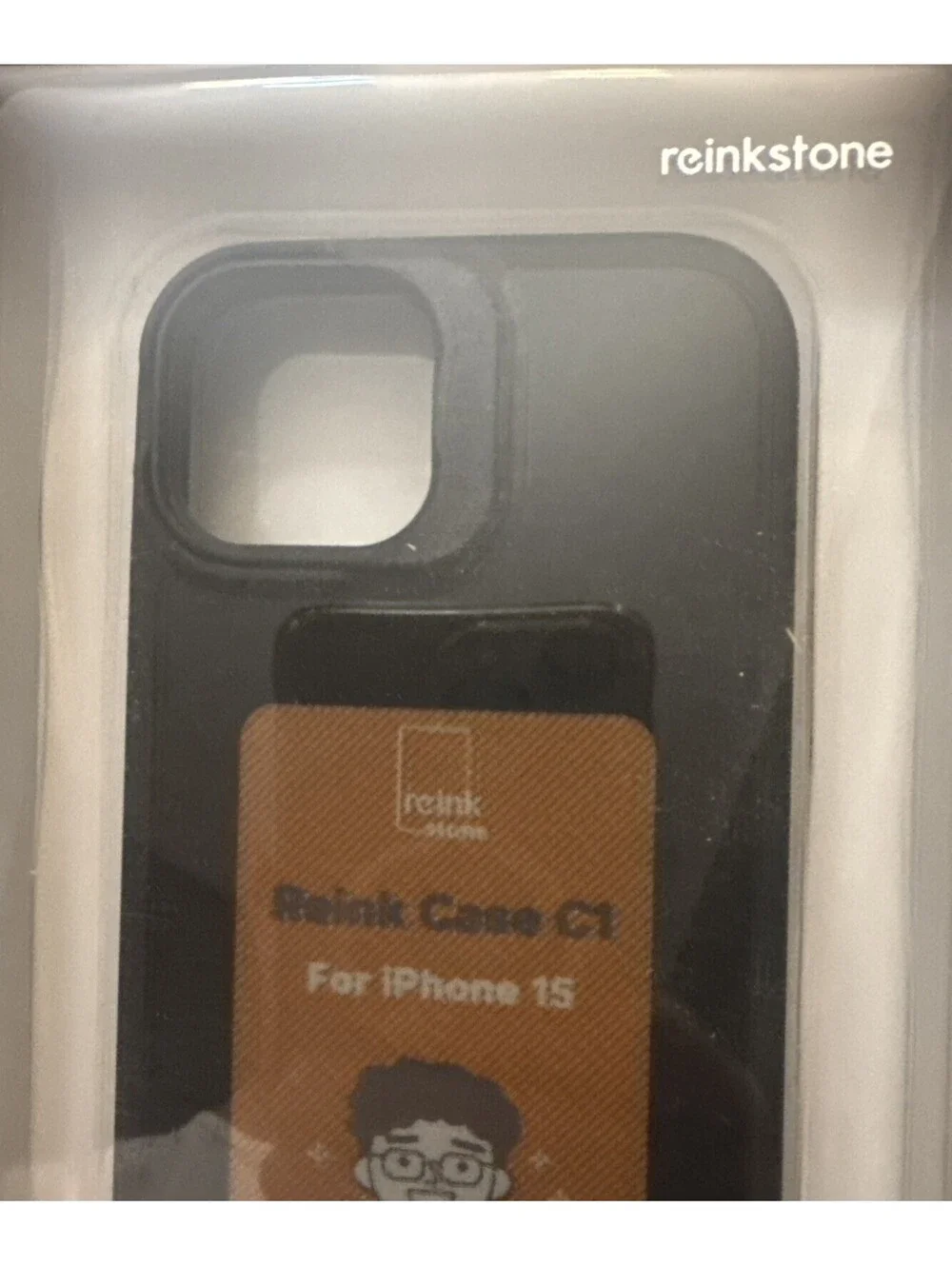reinkstone Reink Case C1 for iPhone 15 Pro Black NFC Hard Back Case your pictur